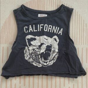 Colsie California Bear Graphic Women’s Tank Top - NAVY